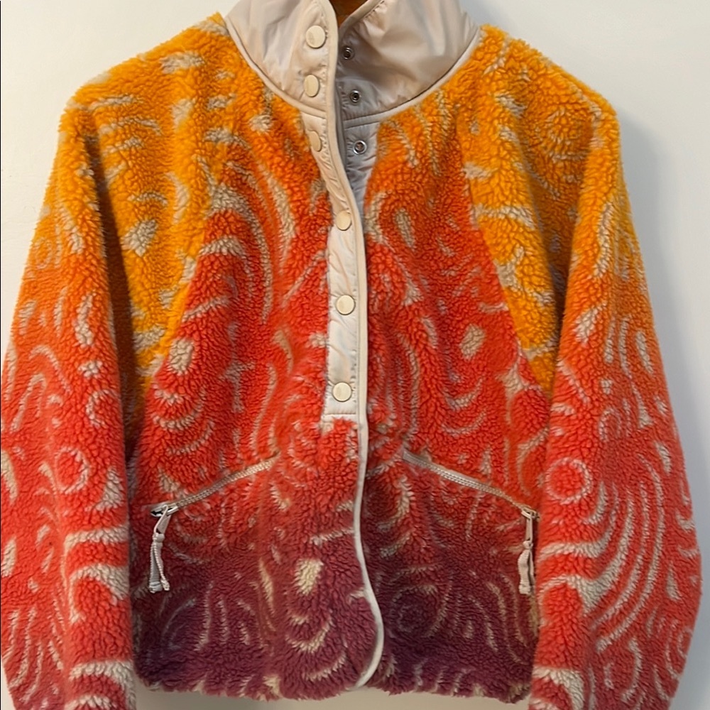 Free People FP Movement Hit the Slopes Printed Fleece Jacket XS